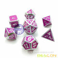 Deluxe Glossy Enamel Solid Metal Polyhedral Game Dice